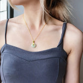 White Safety Buckle Pendant Necklace - Ruyi Lock Design for Harmony & Prosperity