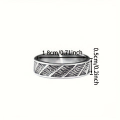 Adjustable Vintage Copper Ring – Antique Distressed Grey Unisex Couple Band for Spiritual Protection & Energy Balance