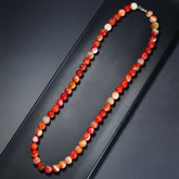 bohemian agate necklace for women&men natural stone pendant for emotional balance and grounding