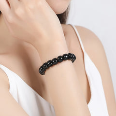 1pc Natural Agarwood Beads Bracelet - Spiritual Energy for Mindfulness & Healing