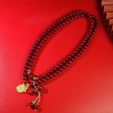 Cinnabar Bead Bracelet - Dragon Year Prosperity & Energy Talisman