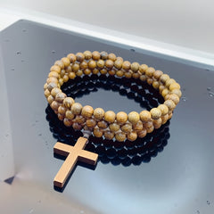108-Bead Agarwood Prayer Beads Necklace - Spiritual Energy for Meditation & Protection