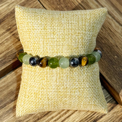 Abundance Prosperity Bracelet - Handwoven Natural Stone Beads for Wealth & Good Luck - Bohemian Energy Jewelry