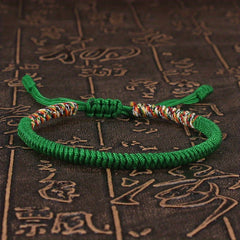 Handmade Tibetan Knot Rope Bracelet - Unisex Fashion for Spiritual Protection & Energy Balance