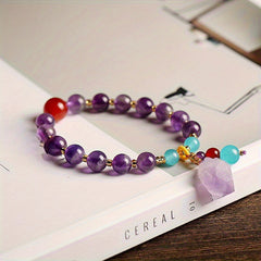 Natural Lavender Amethyst Spiritual Energy Healing Bracelet Natural Lavender Amethyst Irregular Amethyst Bracelet