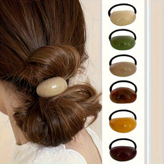 3pcs Mixed Color Hair Ties - Color Energy with French Minimalist Elegance