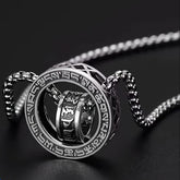 Funky Copper Mantra Pendant - Energy Protection & Mindful Spinning Design