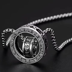 Funky Copper Mantra Pendant - Energy Protection & Mindful Spinning Design