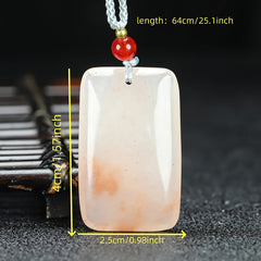 Golden Peach Flower Wine Peace & Safety Pendant for Women | Colorful Calming Energy Jewelry for Everyday Wear