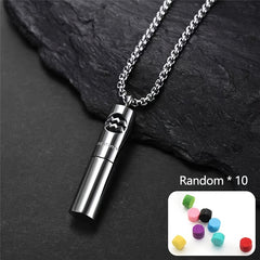 12 Constellation Series Creative Fragrance Necklace - Silver-Tone Perfume Pendant for Emotional Balance & Spiritual Harmony