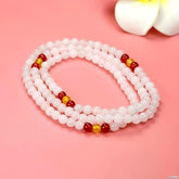 Elegant 108 Bead White Jade Bracelet for Meditation, Spiritual Clarity, and Inner Peace