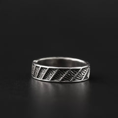 Adjustable Vintage Copper Ring – Antique Distressed Grey Unisex Couple Band for Spiritual Protection & Energy Balance