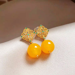 Elegant Chinese-Inspired Earrings with Positive Energy - Minimalist Everyday & Formal Jewelry