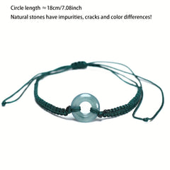 Minimalist Natural Stone Peace Ring Bracelet - Harmony Enhancing Adjustable Design for Mother's Day