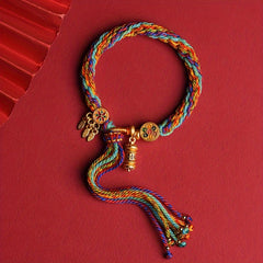 Tibetan Colorful Beaded Bracelet — Energy Harmonizing & Lucky Charm Jewelry