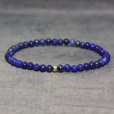Natural Lapis Lazuli Beaded Stretch Wristband - Boho Style for Daily Wear & Gifting
