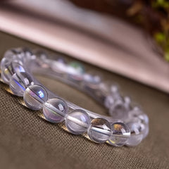 Elegant Moonstone Gradient Bracelet 8mm 12mm Beads Daily Wear Spiritual Energy