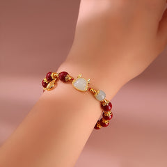 Elegant Red Coral Bracelet - Natural Stone Beads for Spiritual Energy & Everyday Elegance