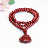 Men's Cinnabar Red Buddha Pendant Necklace - Protective Energy & Grounding for Daily Wear, Parties & Travel