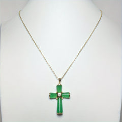 Bohemian Natural Stone Cross Pendant Necklace - Unplated Design for Beach Parties & Festive Gifts with Positive Energy