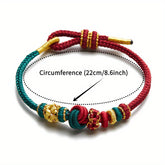 Elegant Dimple Knot Blessing Bracelet — Hand-Woven Nylon Rope, Love • Protection • Prosperity Energy, Adjustable Everyday Talisman