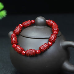 Elastic Red Bead Bracelet Energy Harmony Gift for Men & Women