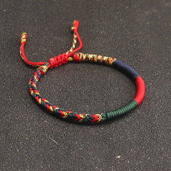 Colorful Handmade Braided Nylon Rope Bracelet - Fashion-Forward Friendship Wristband for Mindful Connections
