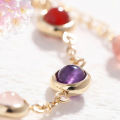 1pc Women's Elegant Luxury Natural Stone & Crystal Bead Bracelet - Multi-Color Energy Boost - Perfect Gift for Special Occasions