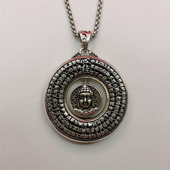 Traditional Chinese Buddha Pendant Necklace - Spiritual Protection & Good Fortune Amulet
