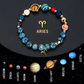 Cosmic Galaxy Eight Planets Zodiac Bracelet Astrological Energy Balance Daily Wear