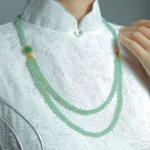 Natural Stone Beaded Necklace - Bohemian Harmony & Energy Balance for Daily Wear