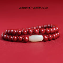 Unfinished Cinnabar & River Stone: The Bracelet Worn When You Choose the Path, Not Just the Goal
