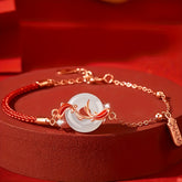 Red Koi Fish Charm Bracelet — Luck & Harmony Enhancing Adjustable Bangle