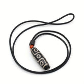 Natural Stone Agate Tibet Tianzhu Necklace - Unisex Birthstone Charm for Prosperity & Protection