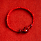 Cinnabar Blessing Red Rope Bracelet — Protection, Prosperity & Positive Energy Talisman