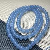 Vintage Sky Blue Jade Beaded Necklace for Serenity, Communication & Spiritual Awareness | Unisex Retro Style