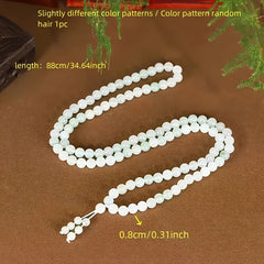 108 Natural Stone Beads Necklace - Bohemian Energy for Daily Wear & Parties