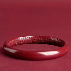 Women's Natural Cinnabar Bracelet - Heart Sutra Energy for Protection & Prosperity