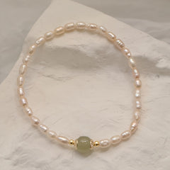 Elegant Baroque Freshwater Pearl Bracelet Harmony Balance Natural Energy Enhancement