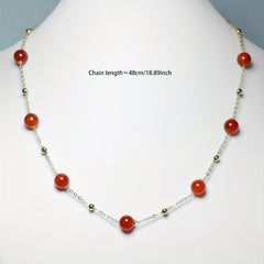 Natural Stone Starry Sky Necklace - Unisex Couple Jewelry for Beach Parties & Holiday Gifts with Cosmic Energy