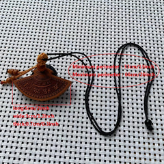 Peach Wood Protection Pendant Five Blessings Amulet for Good Fortune, Health & Spiritual Harmony