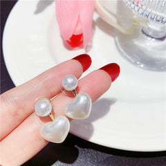 Elegant Heart-Shaped Stud Earrings for Daily Wear - Minimalist Design with Spiritual Energy