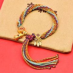 Retro Tibetan Hand-Woven Bracelet – Ethnic Charm & Adjustable Daily Wear