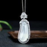 Elegant Chalcedony Charm Necklace for Men - Calming Energy & Stylish Accessory