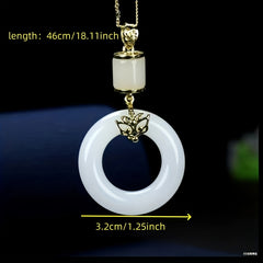 Elegant Natural Stone Pendant Necklace for Spiritual Harmony and Positive Energy Flow