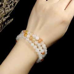 Natural Stone Dual-Purpose Bracelet Necklace Light Luxury Ink Painting Maple Leaf Energy & Versatility