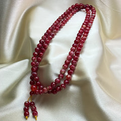 Fiery Resin 108 Bead Bracelet Necklace for Grounding, Protection, and Spiritual Clarity