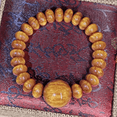 Large Golden Orange Resin Bead for Men's Jewelry, Car Pendant, and Holiday Gifts