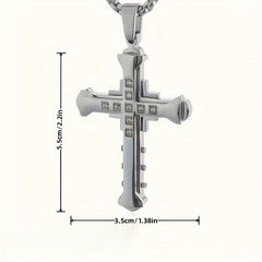 Stainless Steel Cross Pendant – Modern Energy for Daily Wear