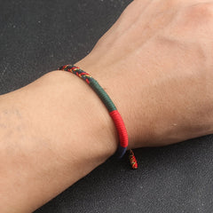 Colorful Handmade Braided Nylon Rope Bracelet - Fashion-Forward Friendship Wristband for Mindful Connections